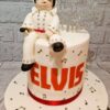 Elvis rock and roll themed birthday cake