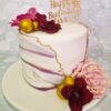 Marble look birthday cake